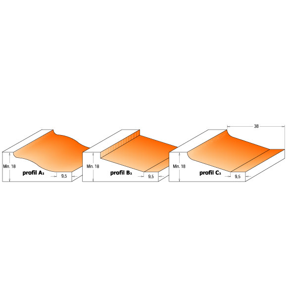 CMT C990 Abplattfräser - D47,6x9,5 t12,7-15 Profile A3 S=8 HW