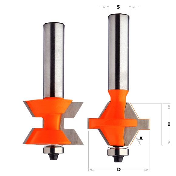 CMT C955 2-teilige Kantenverleimfräsersets - D40 I25,4 A30° S=12 HW