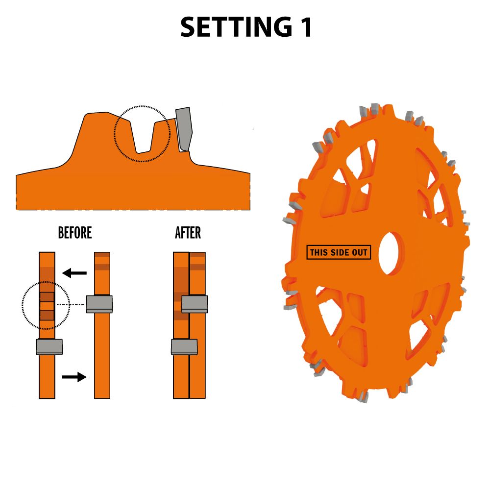 CMT Nutscheibe im Set DADO PRO Ø 203 x 6,2-20 d15,87 Z12 HW