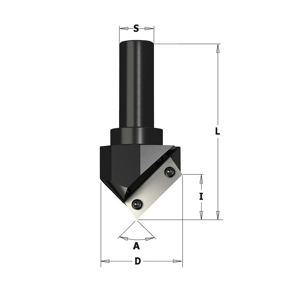 F465 Fasenfräser V-Fräser HW - 91° D52x25 L100 S=20 Z1