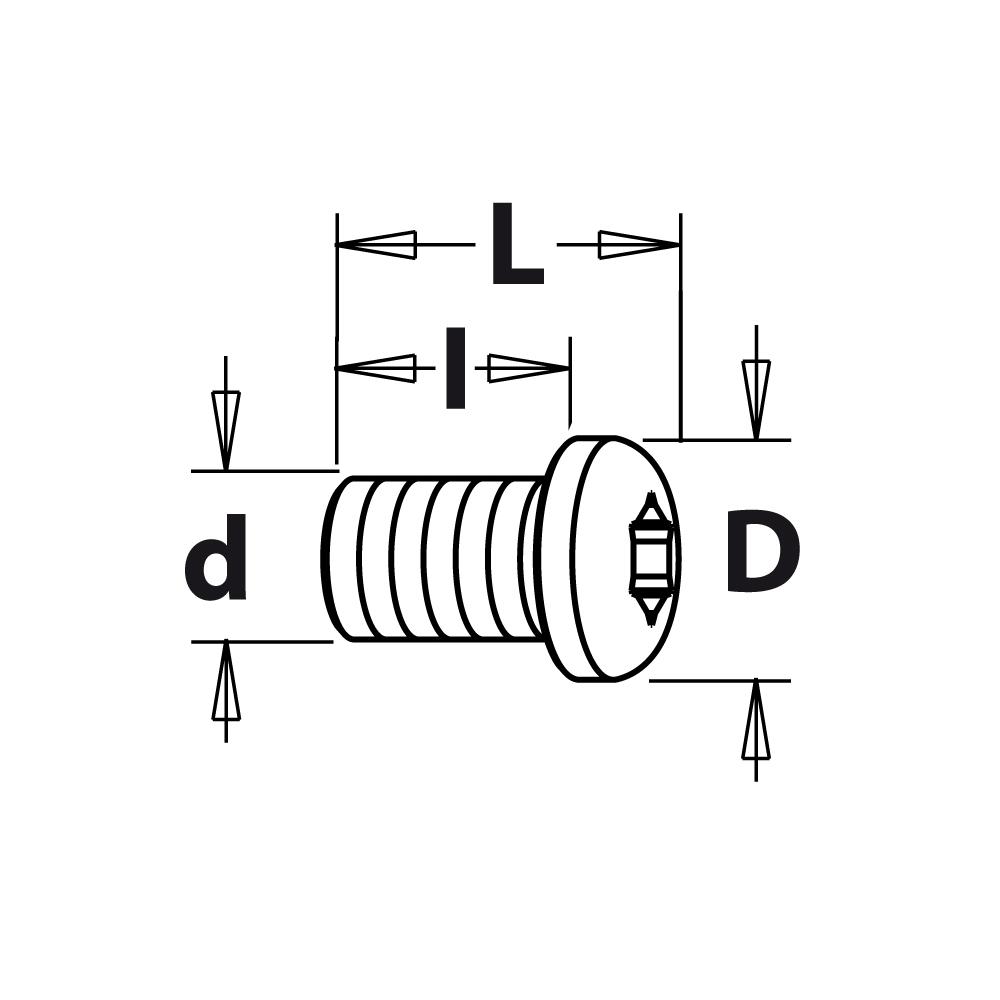 Schraube TCPTI - M3,5x5,7x8,2 D6 CMT