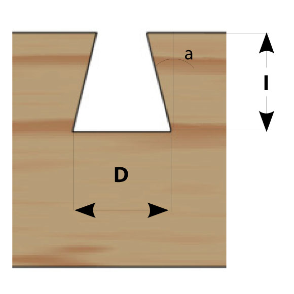 IGM M118 Schwalbenschwanzfräser - D12,7x12,7-14°x61 S=8 HW