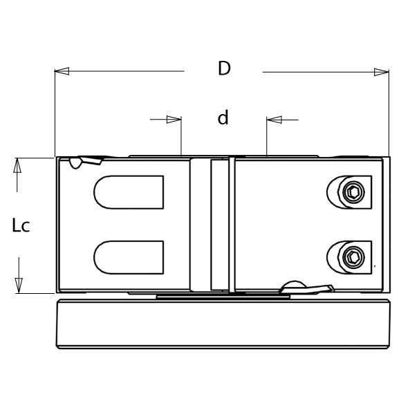 F608 Falzmesserkopf gerader Schnitt MAN - D125x50 d30 Z4 V4 STAHL