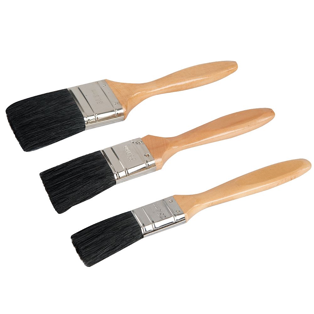 Flache Pinsel, Set 3 St., Naturhaar