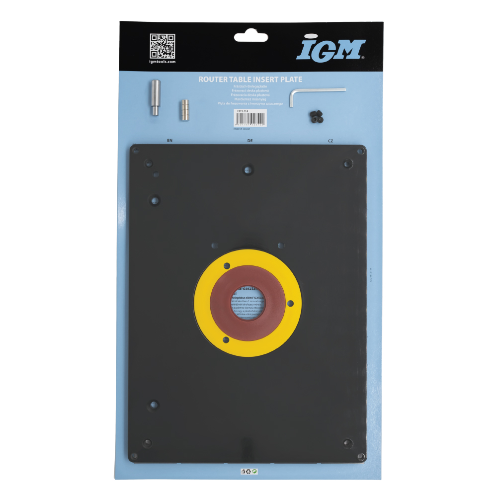 IGM Frästisch-Einlegeplatte 306x229x6 mm, Bohrung D30-66-98 mm