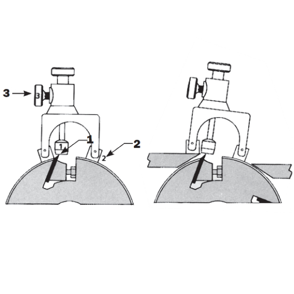 Set mit 2 magnetischen Reglern für Hobelmesser