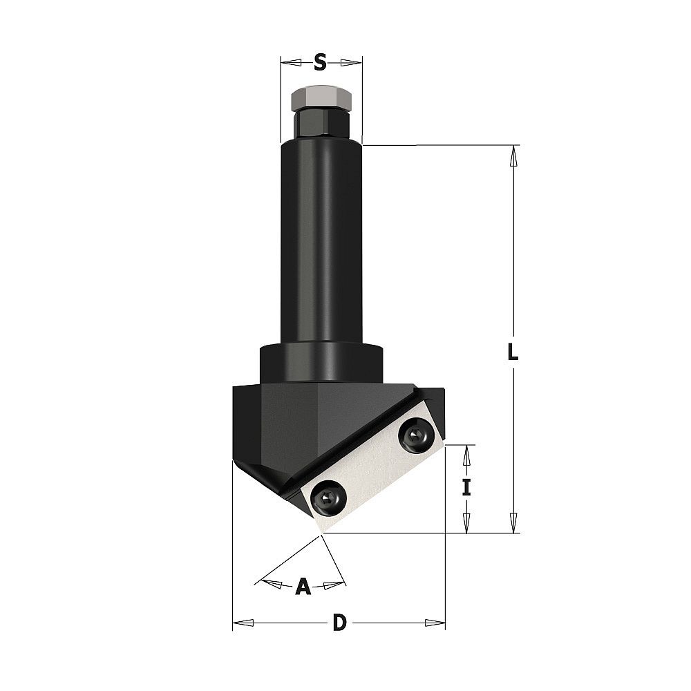 F465 Fasenfräser V-Fräser HW - 110° D60x21 L95 S=20 Z1