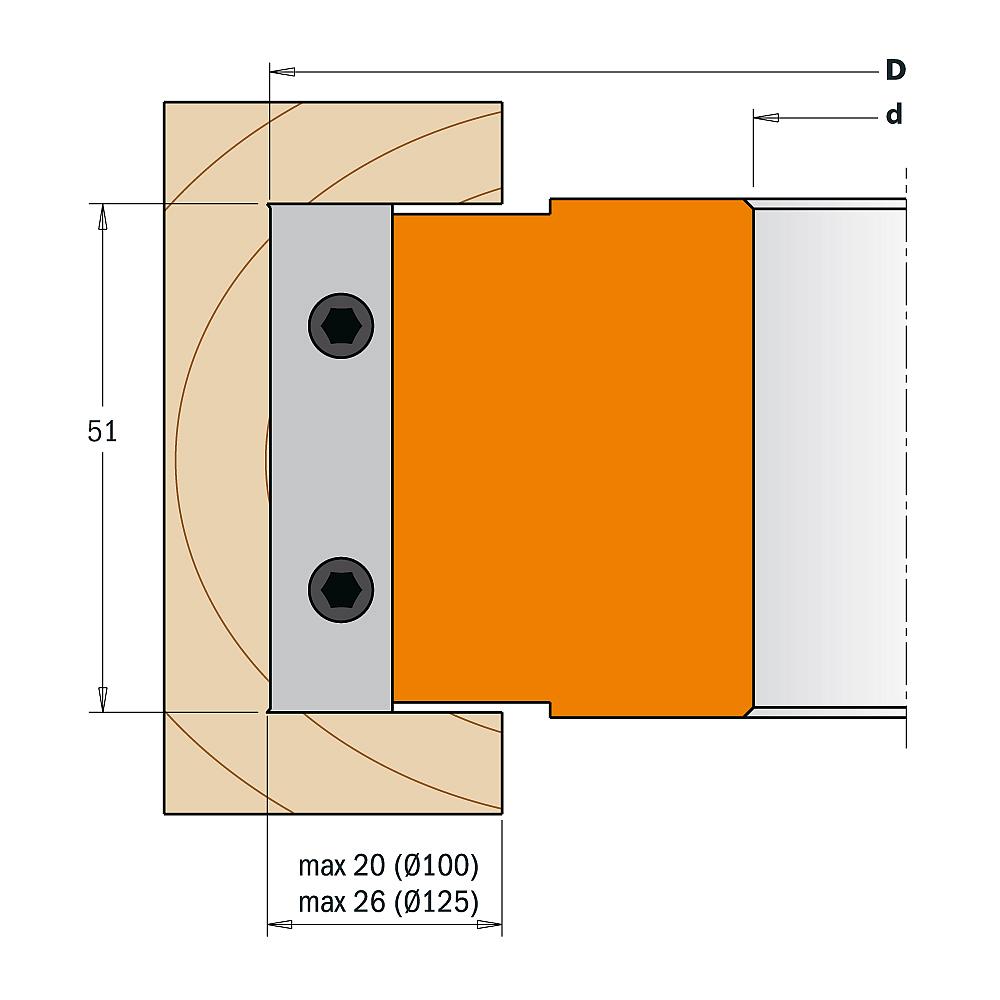 C6941 Falzmesserköpfe MAN - D100x51 d30 Z2 V4 ALU