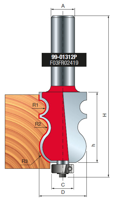 Freud Multiprofilfräser Schaft 12 mm 