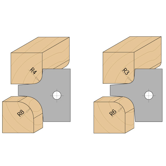 Multiprofil-Messerkopf R5-R10 MAN - D113 d30 Z2 ALU