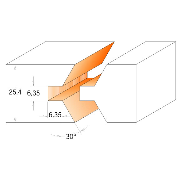 IGM Verleimfräser Set - D40 I25,4 A30° S=12 HW