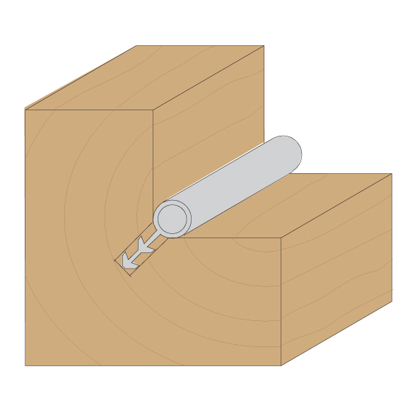 CMT C812 Dichtungs-Nutfräser für Türen und Fenster - D3,2x12,7 L50,8 S=6,35 HW