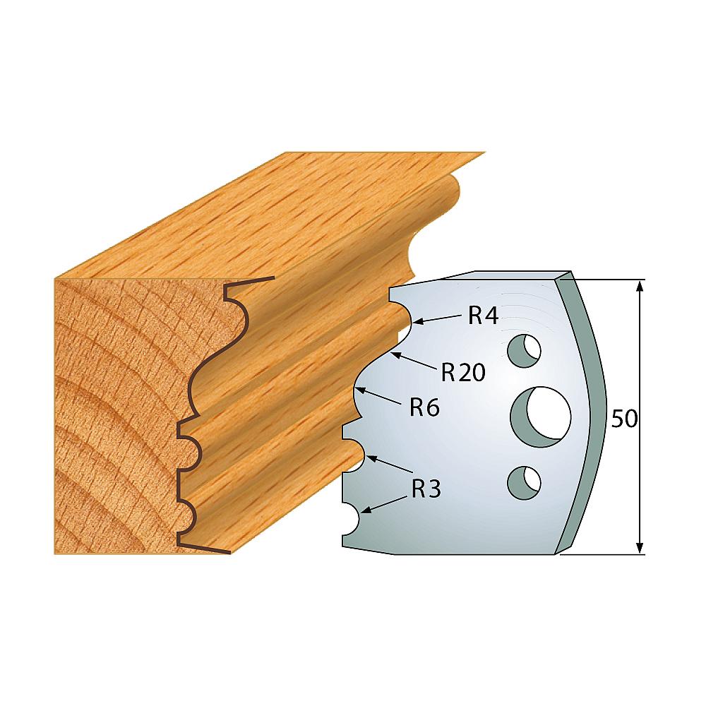 Profil 513 - Profilmesser-Paar 50×4 mm SP