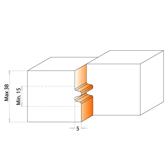 Trapezverleim-Messerkopf MAN - D100x40 d30 Z2 ALU