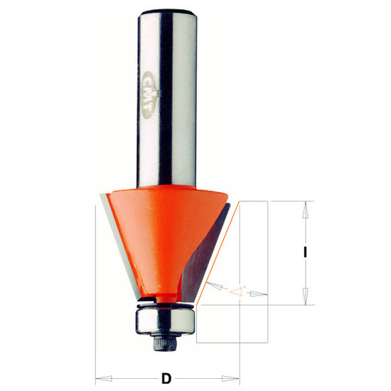 CMT Fasenfräser - 45° D31,7 S6 HW