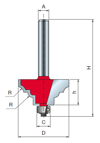 Freud Hohlkehl- und Rundprofilfräser Schaft 6 mm 3 (Radius)