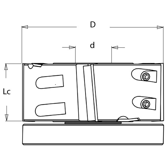 F603 Falzmesserkopf ziehender Schnitt MAN - D125x50 d30 Z4 V4 ALU