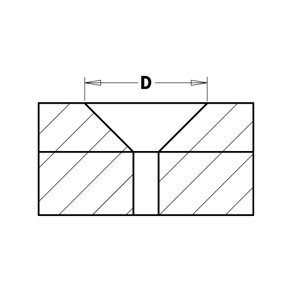 C521 Senker mit Zylinderschaft 90° - D19,2 I9 L70 S=10x48