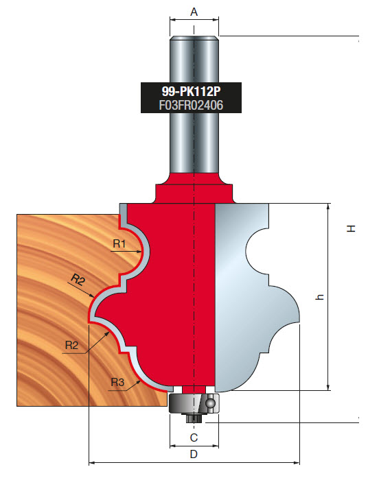 Freud Multiprofilfräser Schaft 12 mm