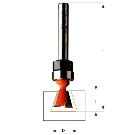 CMT C818 Vollhartmetall-Zinkenfräser - D11,1x19 L66,7 7° S=6,35 HW