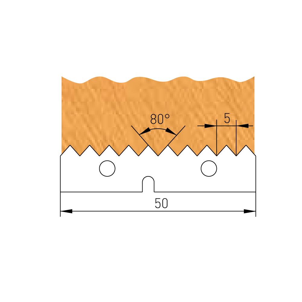 Profilmesser 50x12x1,5mm für F621-125