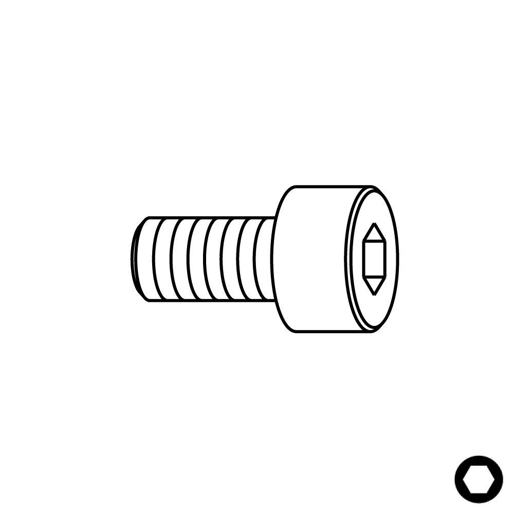 Schraube - M4x6 D7 hex2.5