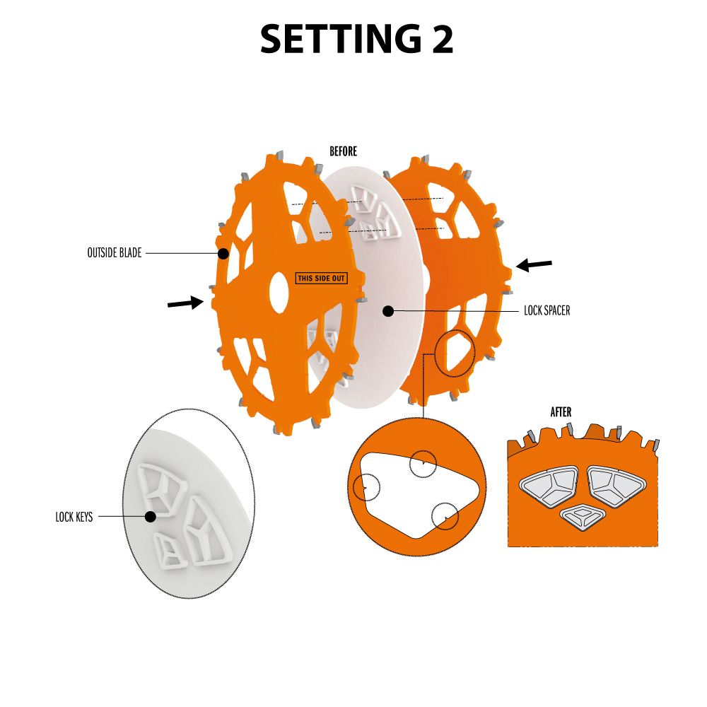 CMT Nutscheibe im Set DADO PRO Ø 203 x 6,2-20 d15,87 Z12 HW