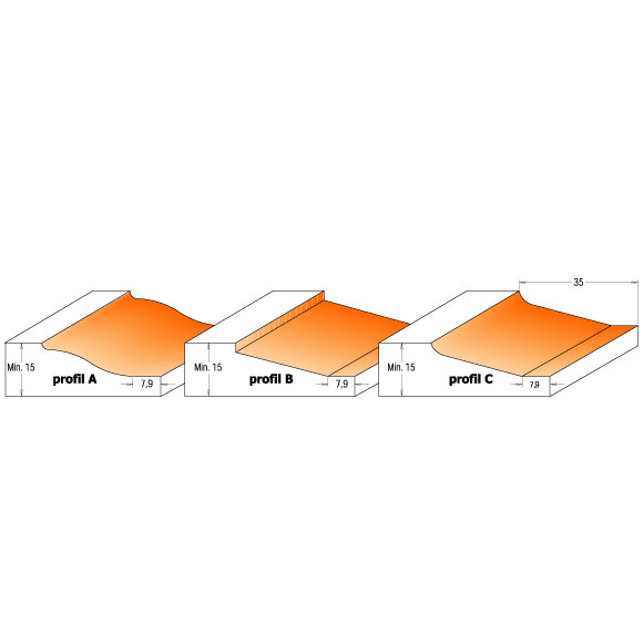 CMT C990 Abplattfräser - D47,6x9,5 t12,7-15 Profile A3 S=8 HW