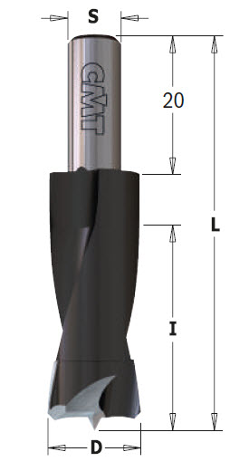 CMT C312 Spiralbohrer für Handmaschinen