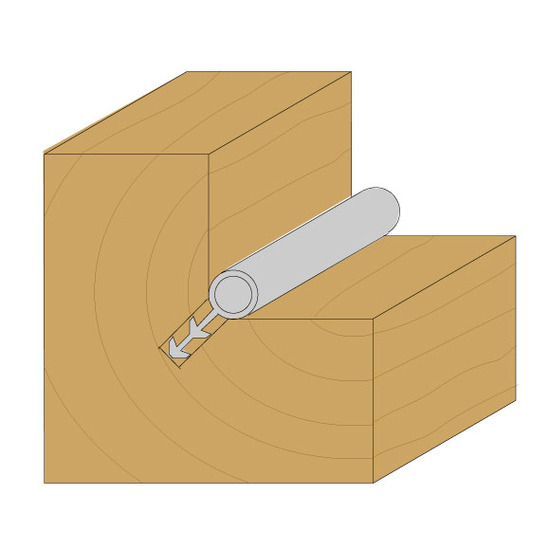 CMT C711 Dichtungs-Nutfräser für Türen und Fenster - D3x8 L76 S=6 HW