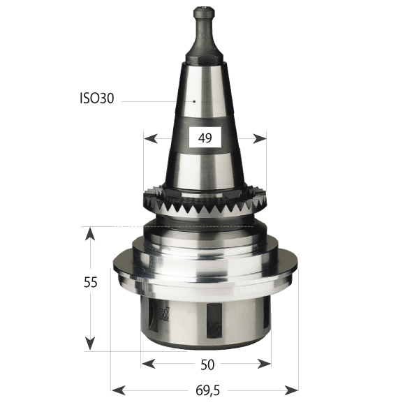 Spannzangenfutter für Maschinen Morbidelli und SCM - ISO30 55mm L