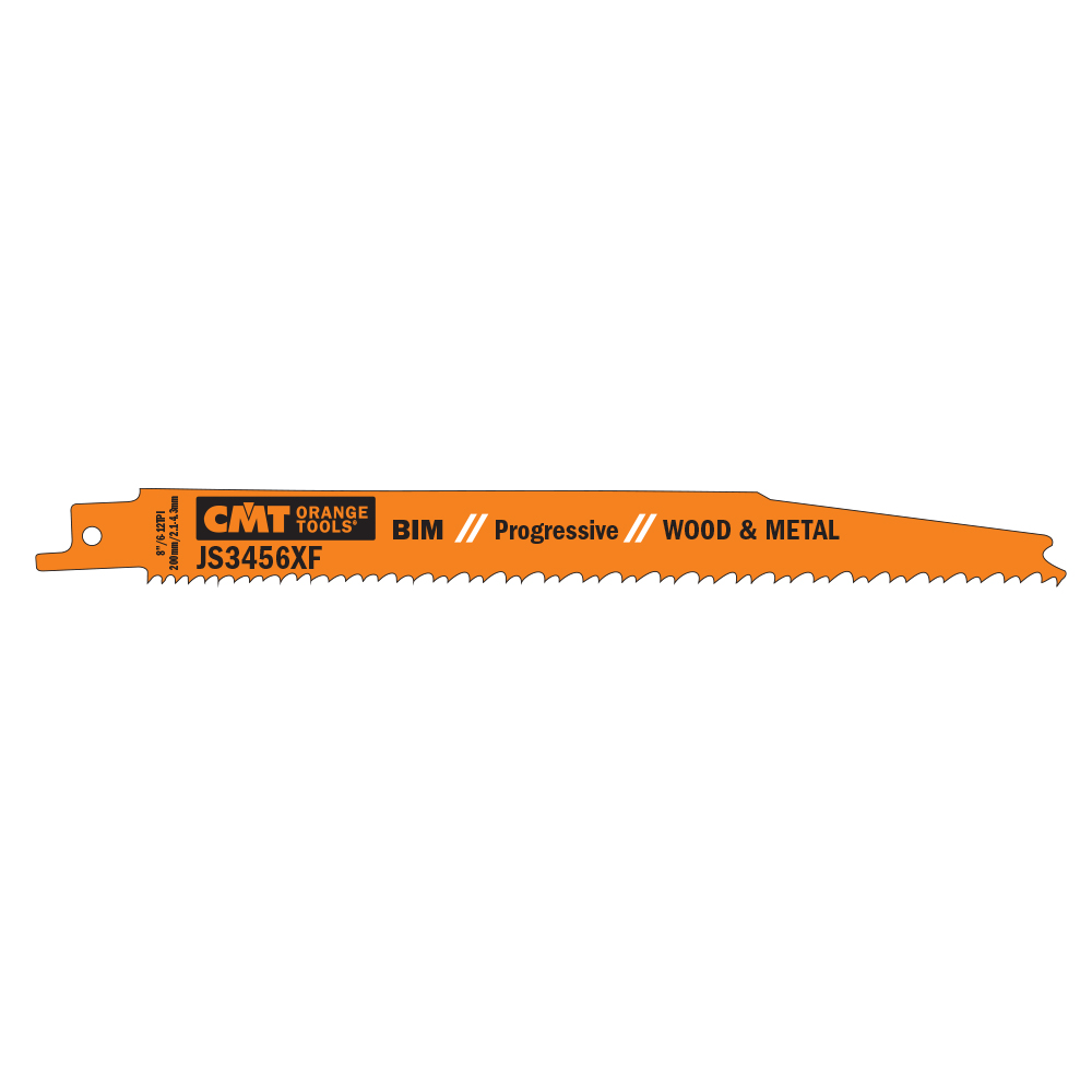 CMT Säbelsägeblatt BIM Progressive Wood-Metal 3456 XF - L200, I180, TPI6-12 (Set 5 St.)