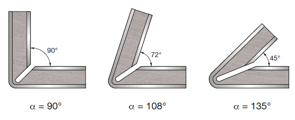 Freud V-Nutfräser zum Biegen von ACM-Platten Schaft 6 mm 90° x 16 (Winkel x Durchmesser)