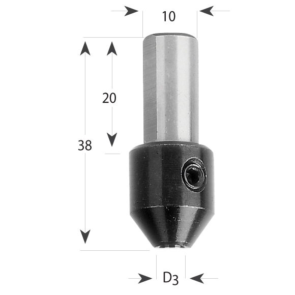 Bohreradapter 364 für Spiralbohrer S10 - D2 S=10x20 L38