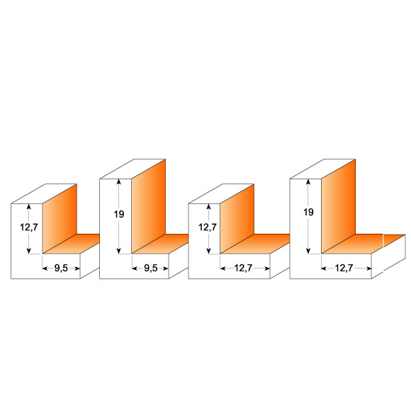 CMT C935 Falzfräser - H12,7 D34,9x12,7 S=12 HW