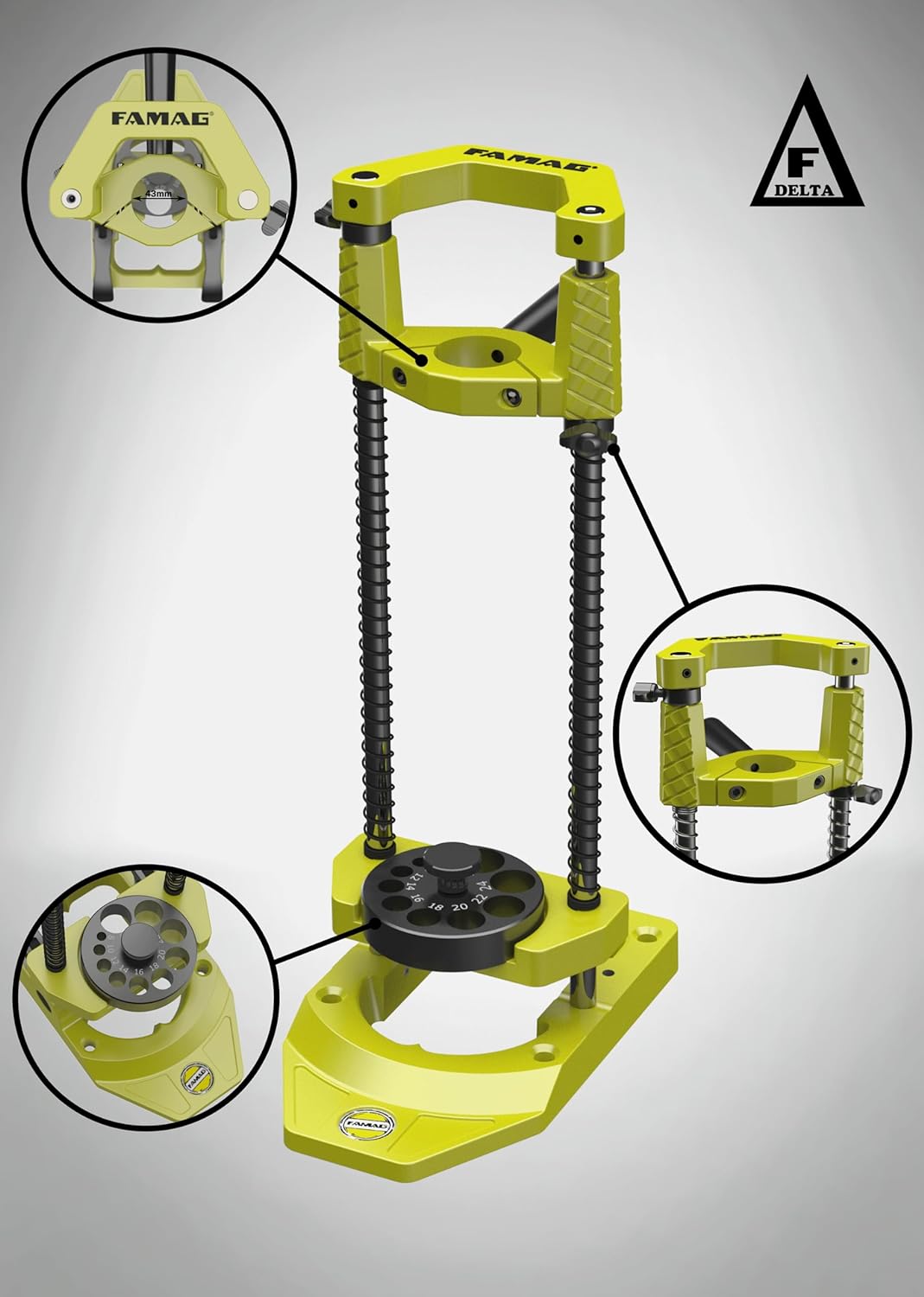 FAMAG Bohrständer starr, ohne Spannvorrichtung, für Schlangenbohrer 320 mm