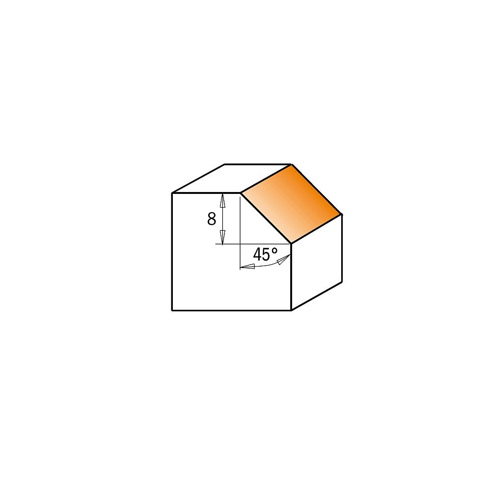 IGM F046 Wendeplatten-Fasenfräser HW - 45° D29x8 L52 S=6