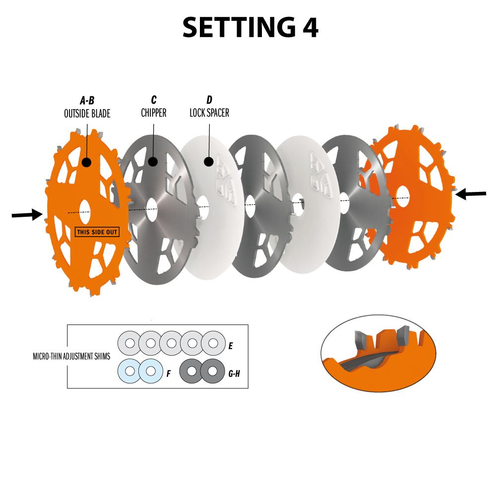 CMT Nutscheibe im Set DADO PRO Ø 203 x 6,2-20 d15,87 Z12 HW