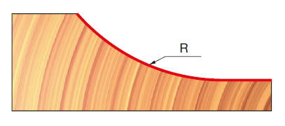 Freud Abplattfräser Schaft 12 mm 38,1° (Radius)