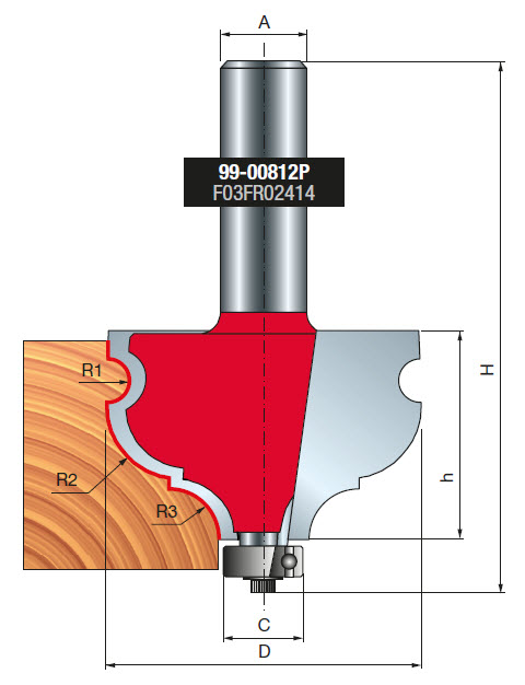 Freud Multiprofilfräser Schaft 12 mm 