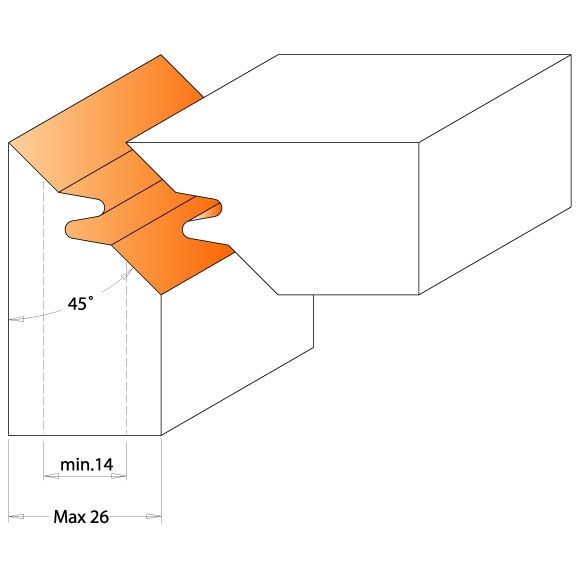 Messer für C694011 - Messerpaar 43x23x2mm