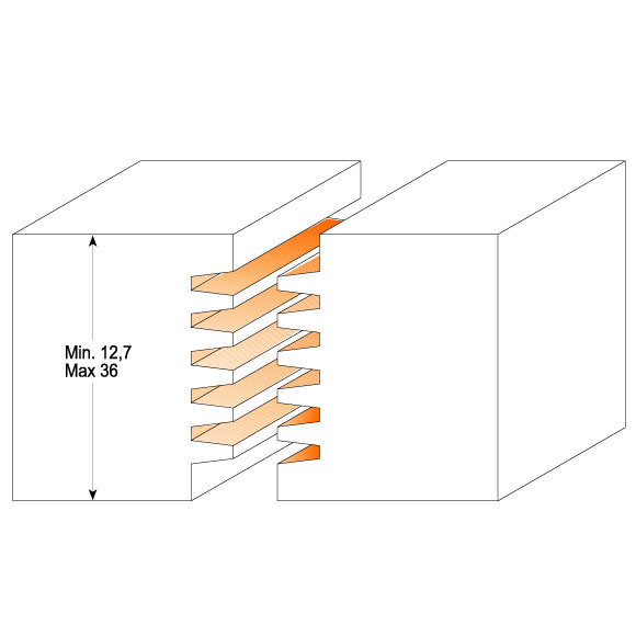 CMT Profiverleimfräser - D47,6x12,7-36 H5,3 S=12 HW