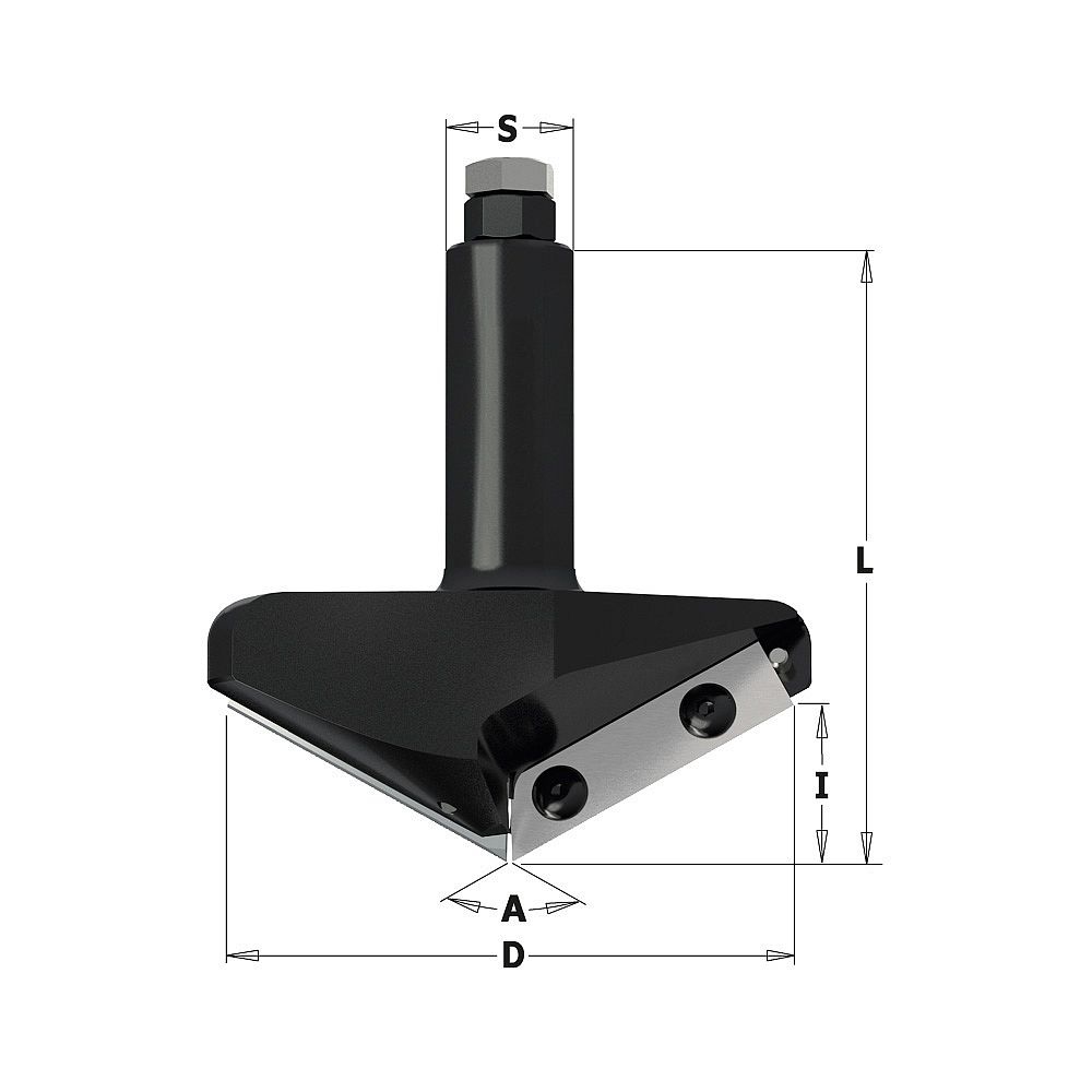 F465 Fasenfräser V-Fräser HW - 120° D87x24 L95 S=20 Z2