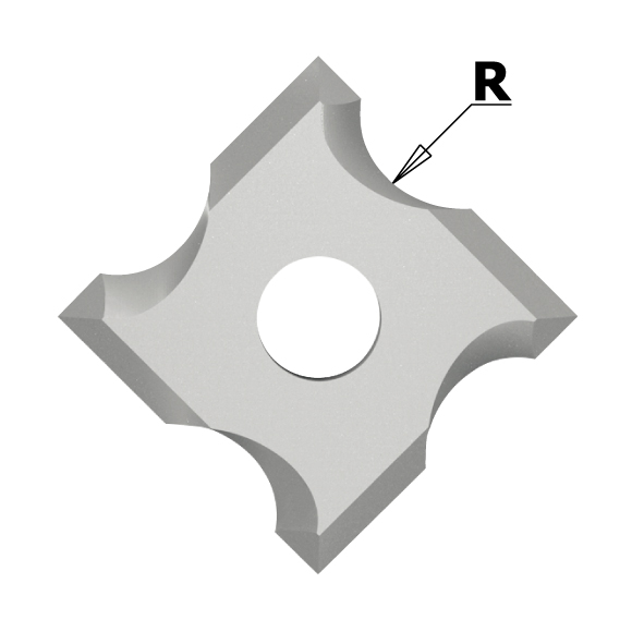 N034 Hartmetall Radius-Wendeplatte - R1 mm MDF+