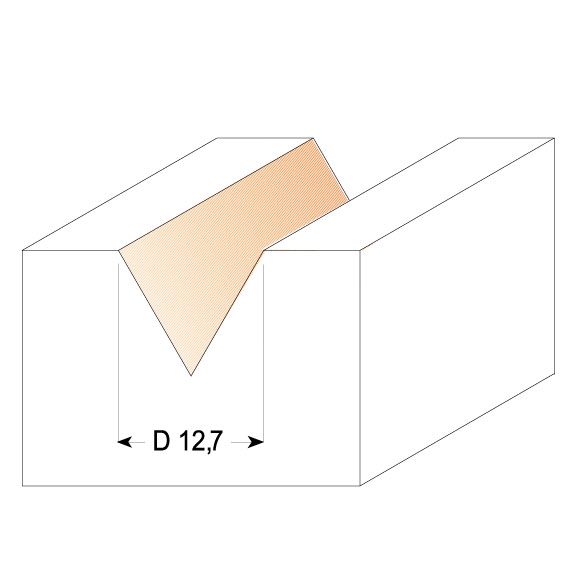 CMT C958 Laserpunktfräser - 60° D12,7x11 S=8 HW